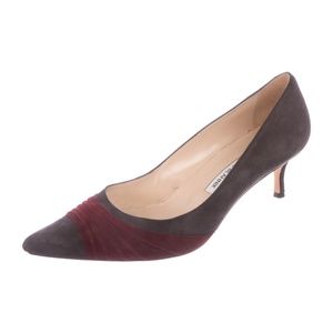 Manolo Blahnik suede kitten heels 39 (8.5/9)